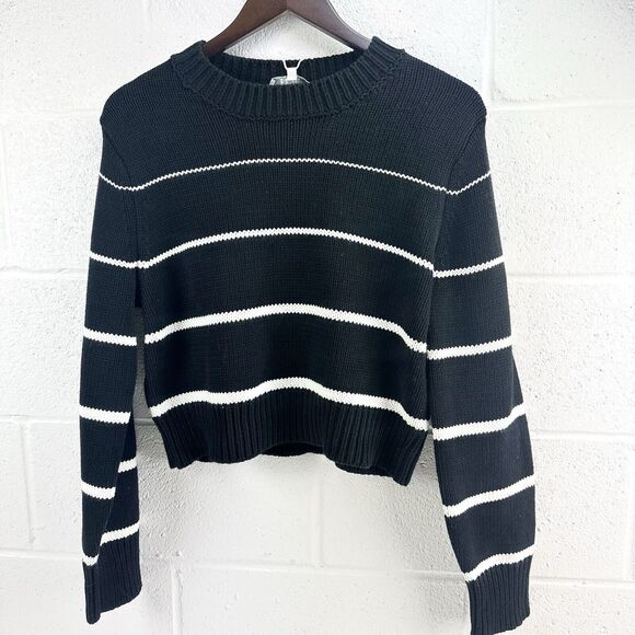 Z supply sweater medium Black w/White Stripes, New With Tag - Picture 1 of 5